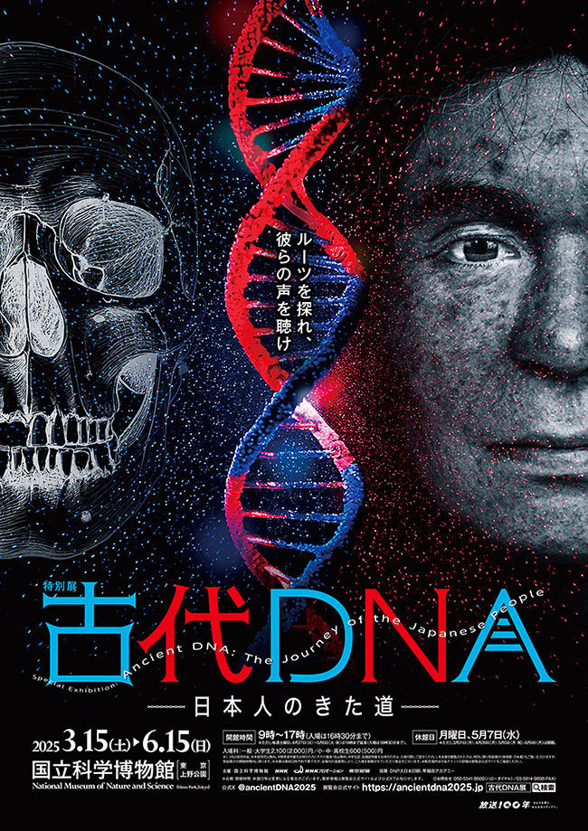 特別展「古代ＤＮＡ―日本人のきた道―」のポスター